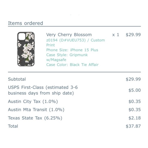 NIB Custom Print Smartish Gripmunk iPhone 15 Plus Case - Picture 8 of 11